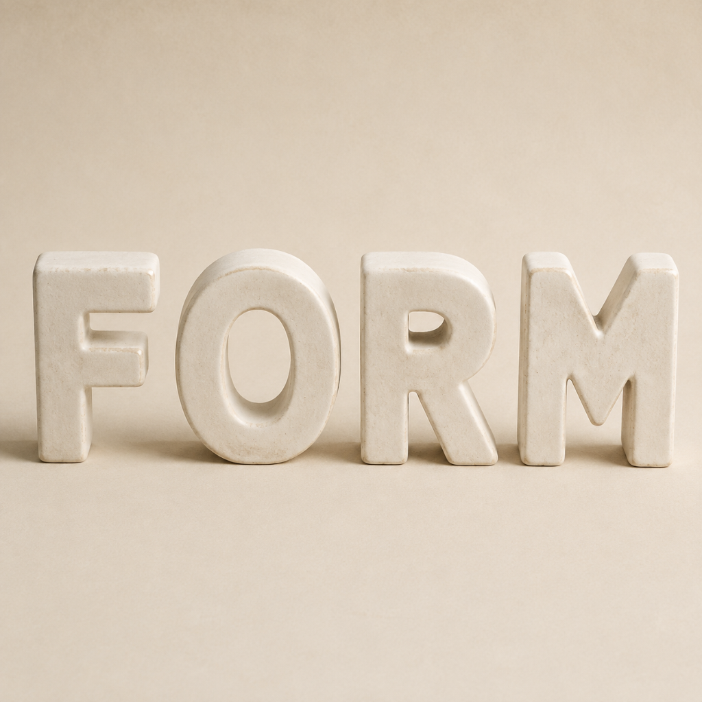 FORM: MATERIAL TYPOGRAPHY UNDER PRESSURE — preview 1